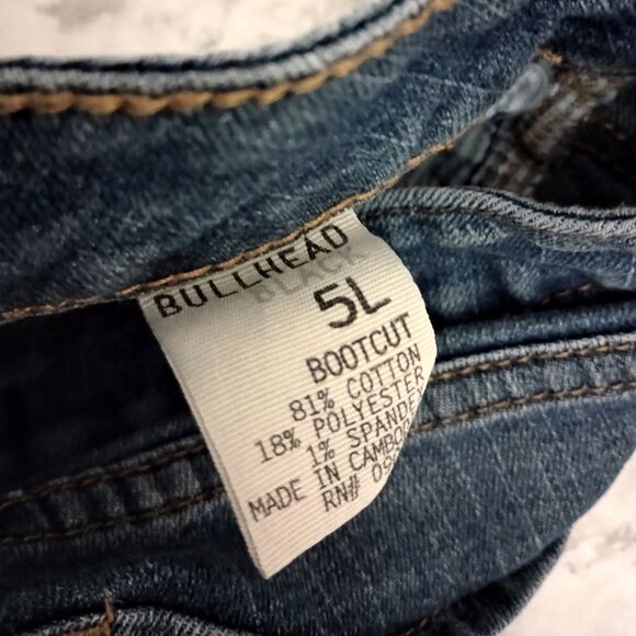 BullHead Black Denim Jeans Bootcut Size 5 Long - Picture 6 of 9